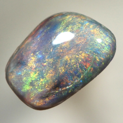 SOLID SEMI BLACK OPAL Bright red gold and orange gold
